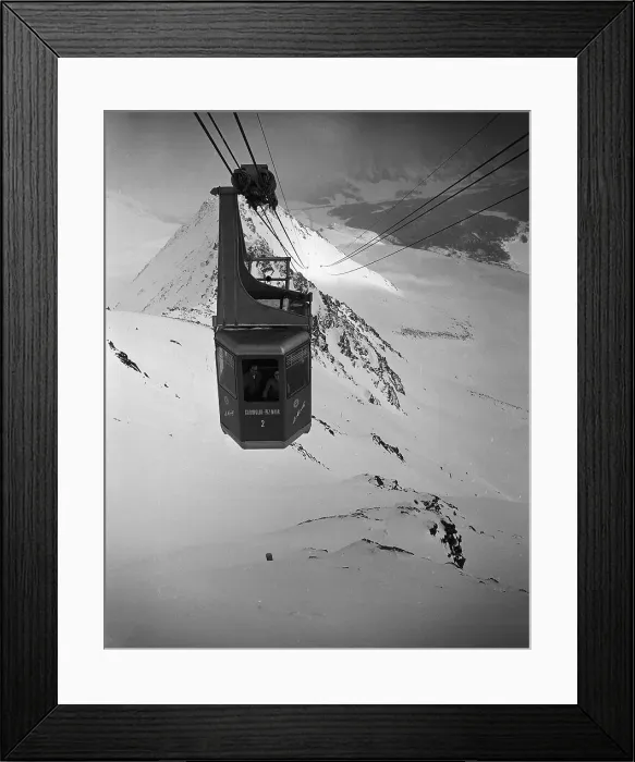 Framed Print : Cable Car Just Leaving Top of Mountain Framed Print : Cable Car Just Leaving Top of Mountain