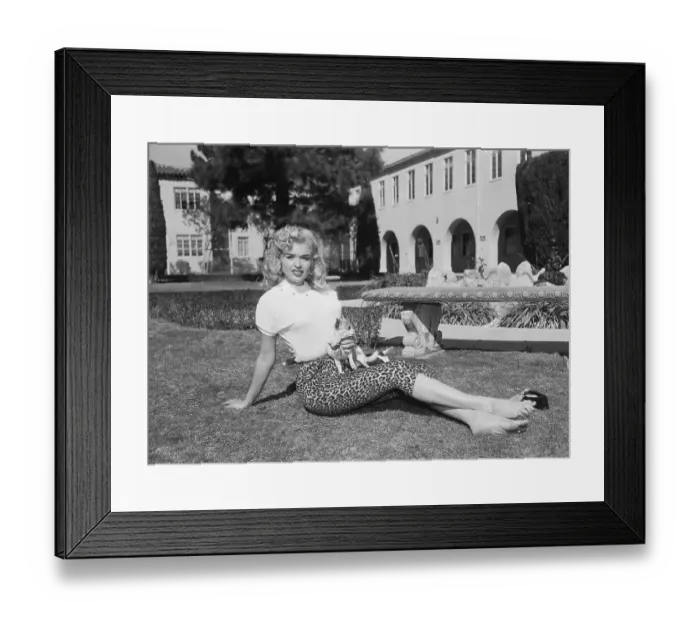 Framed Print : Jayne Mansfield Holding Her Dog Framed Print : Jayne Mansfield Holding Her Dog