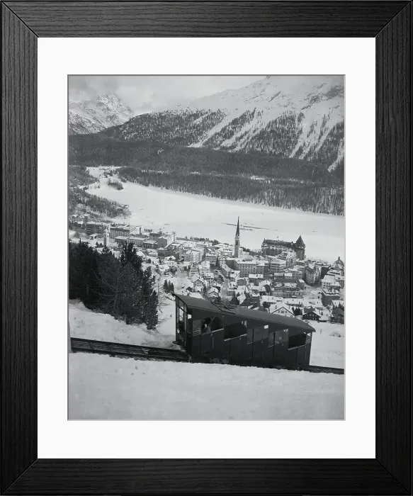 Framed Print : Aerial View of St. Moritz