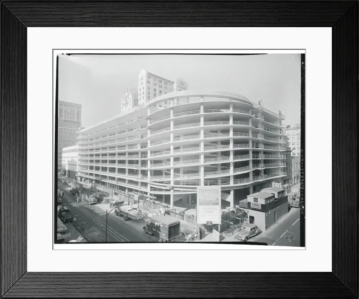Framed Print : Nine Story Parking Garage Framed Print : Nine Story Parking Garage