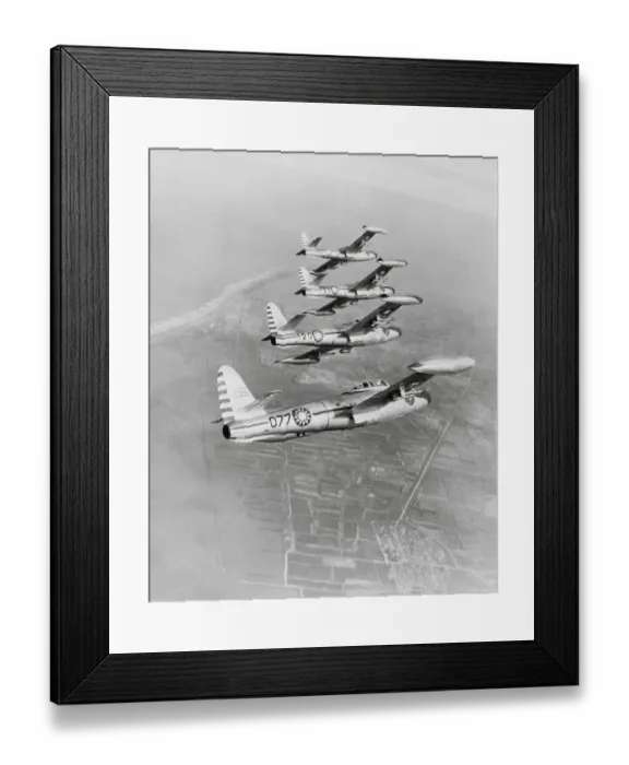 Framed Print : F-84 Fighter Bombers Flying in Sky Framed Print : F-84 Fighter Bombers Flying in Sky
