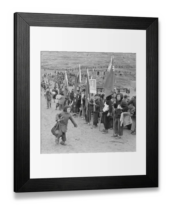 Framed Print : School Children Awaiting Evacuation Framed Print : School Children Awaiting Evacuation