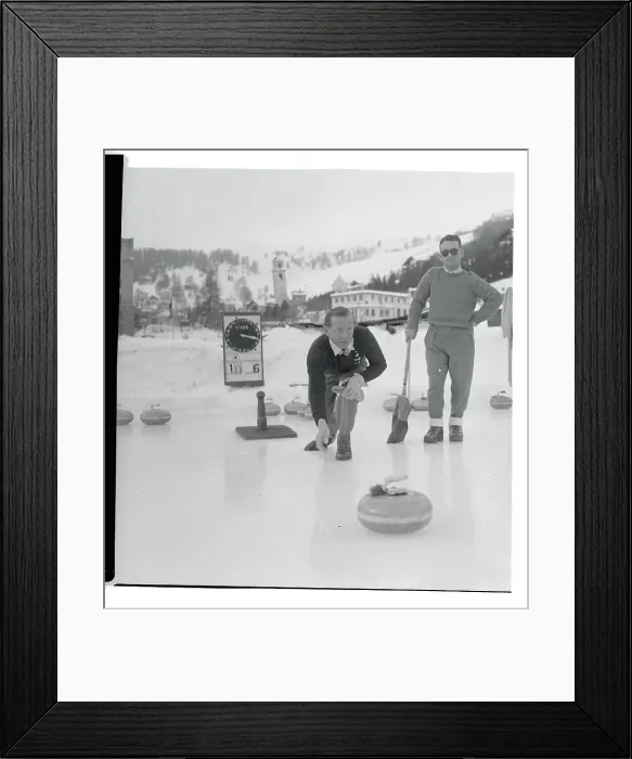Framed Print : Douglas Smith Playing a Game of Curling Framed Print : Douglas Smith Playing a Game of Curling
