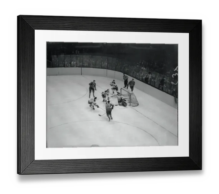 Framed Print : Hockey Players Rangers and Canadiens During a Game Framed Print : Hockey Players Rangers and Canadiens During a Game