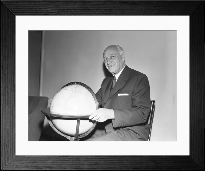 Framed Print : Portrait of Conrad Hilton Framed Print : Portrait of Conrad Hilton