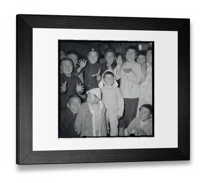 Framed Print : Children Waving Framed Print : Children Waving