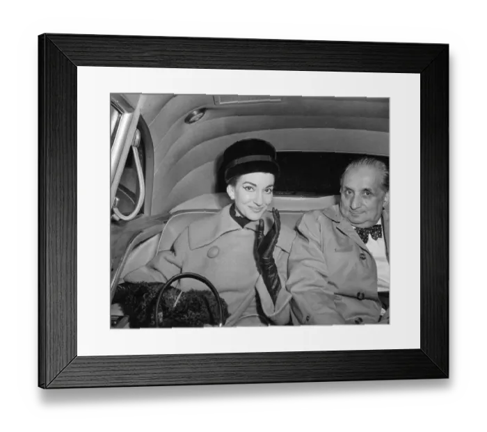 Framed Print : Maria Callas And Giovanni Battista Meneghini Framed Print : Maria Callas And Giovanni Battista Meneghini