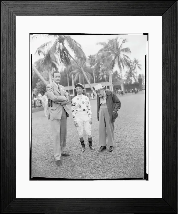 Framed Print : Three Horseracing Professionals at Tracks Framed Print : Three Horseracing Professionals at Tracks