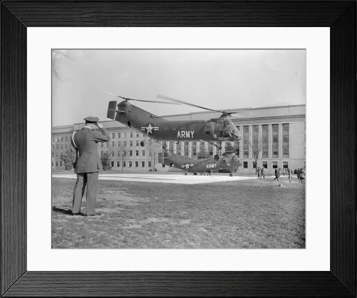 Framed Print : Helicopters Taking Off From The Pentagon Framed Print : Helicopters Taking Off From The Pentagon