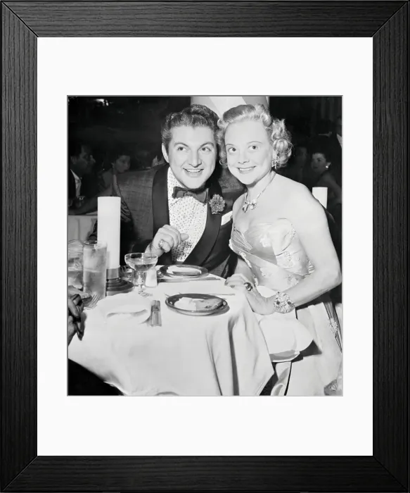 Framed Print : Portrait of Liberace and Sonja Henie Framed Print : Portrait of Liberace and Sonja Henie