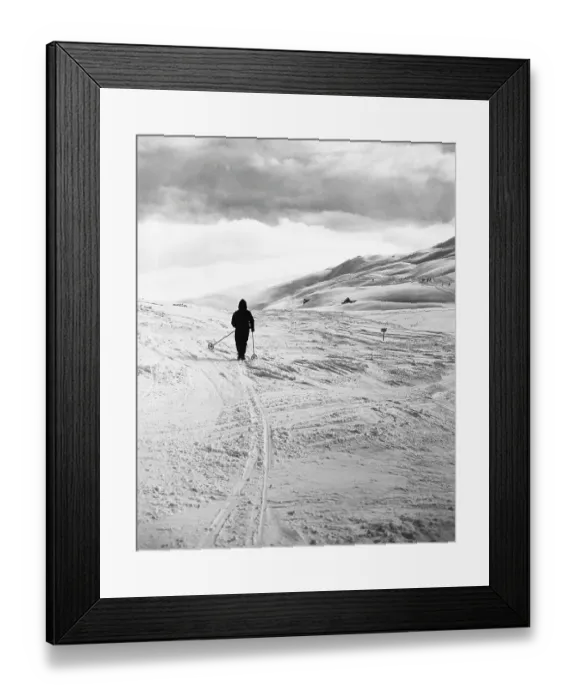 Framed Print : Cross-Country Skier in Alps Framed Print : Cross-Country Skier in Alps