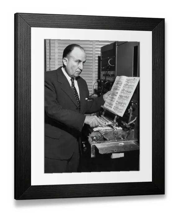 Framed Print : Harry F. Olson Operating Sythesizer Framed Print : Harry F. Olson Operating Sythesizer