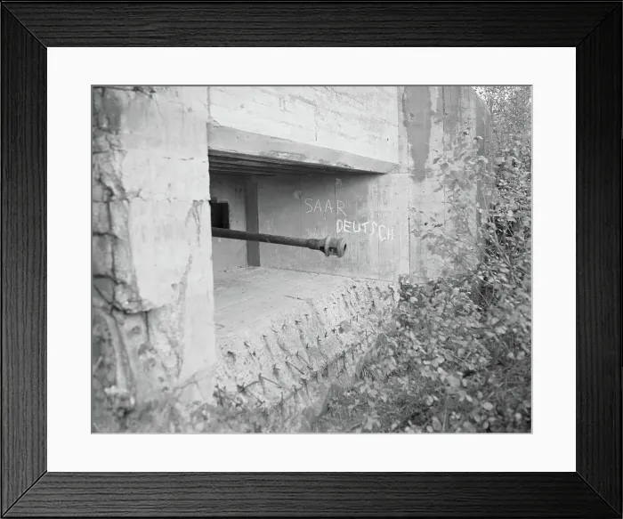 Framed Print : Pro German Graffiti in Saarland Bunker Framed Print : Pro German Graffiti in Saarland Bunker