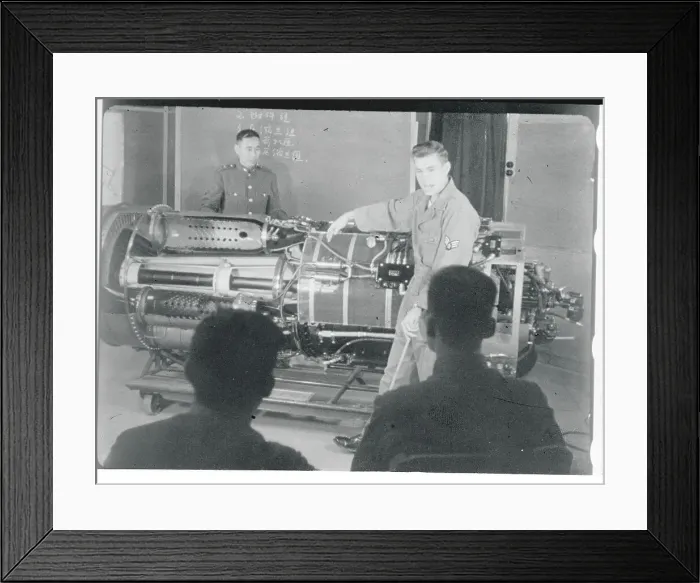 Framed Print : US Airman Explaining the Operation of a Jet Engine Framed Print : US Airman Explaining the Operation of a Jet Engine