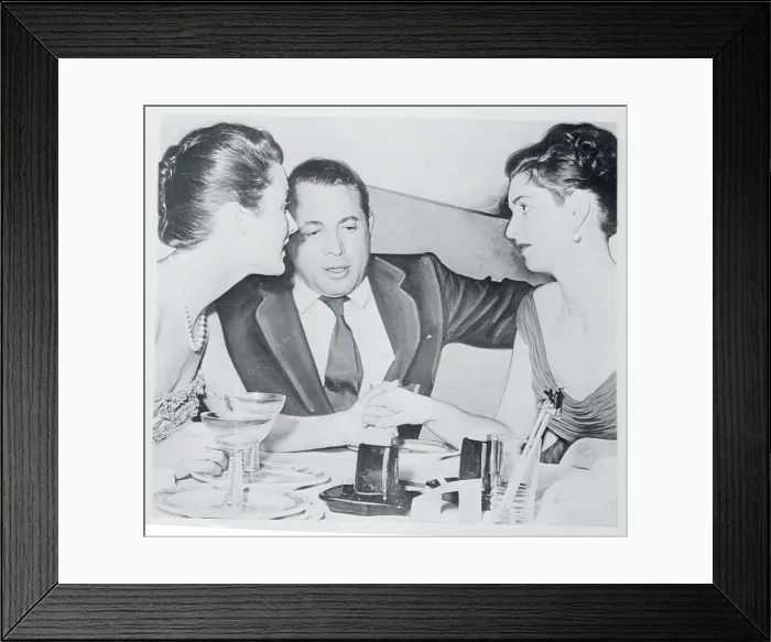 Framed Print : Serge Rubinstein Talking to Two Women Framed Print : Serge Rubinstein Talking to Two Women
