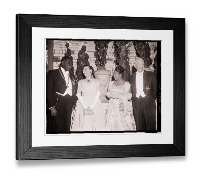 Framed Print : Eisenhower Family with President Magloire Framed Print : Eisenhower Family with President Magloire