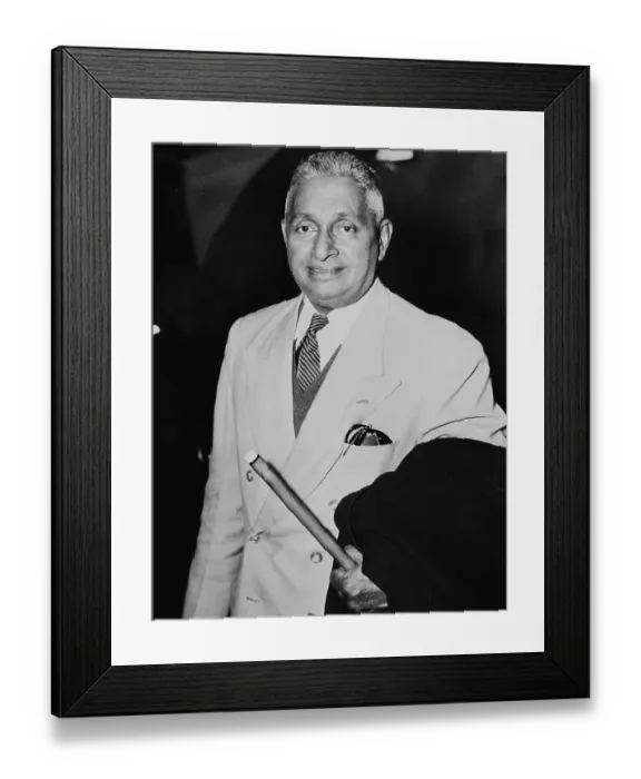 Framed Print : Ceylonese Prime Minister Sir John Kotelawala
