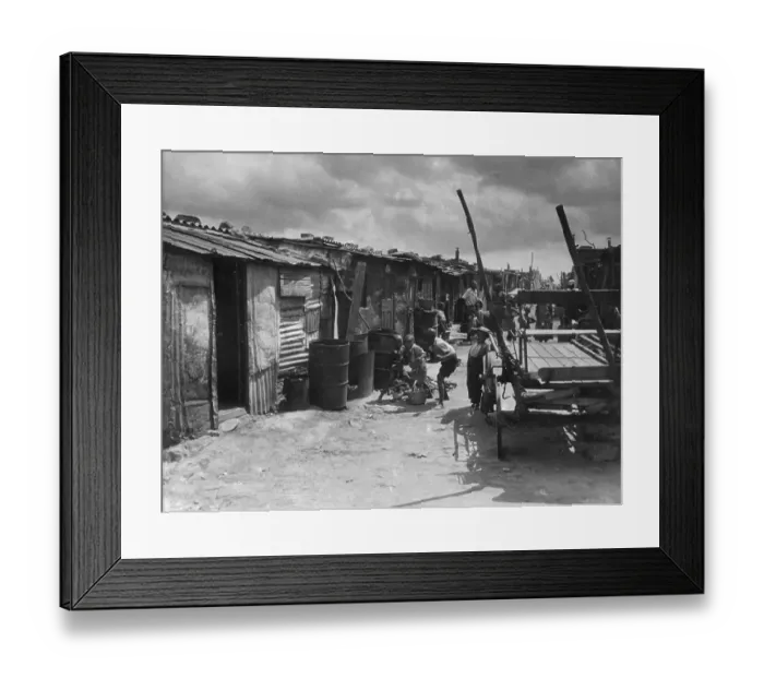 Framed Print : Children Playing in Shantytown Street Framed Print : Children Playing in Shantytown Street