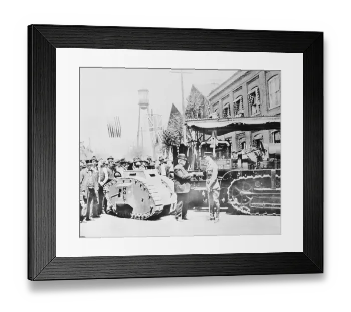 Framed Print : Benjamin Holt Meeting with Ernest Swinton