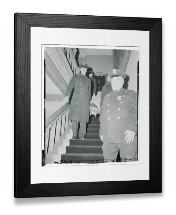 Framed Print : Police Carrying Serge Rubinstein's Body Framed Print : Police Carrying Serge Rubinstein's Body