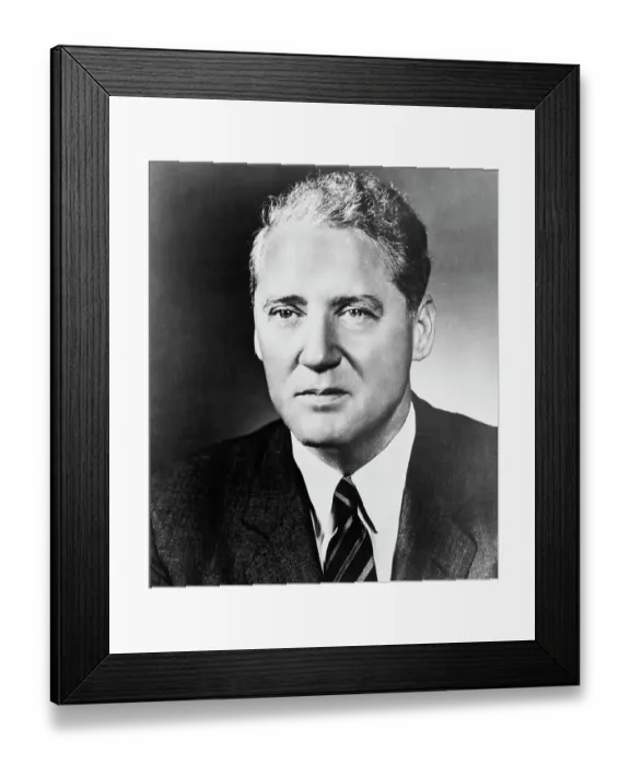 Framed Print : Portrait of John Sherman Cooper Framed Print : Portrait of John Sherman Cooper