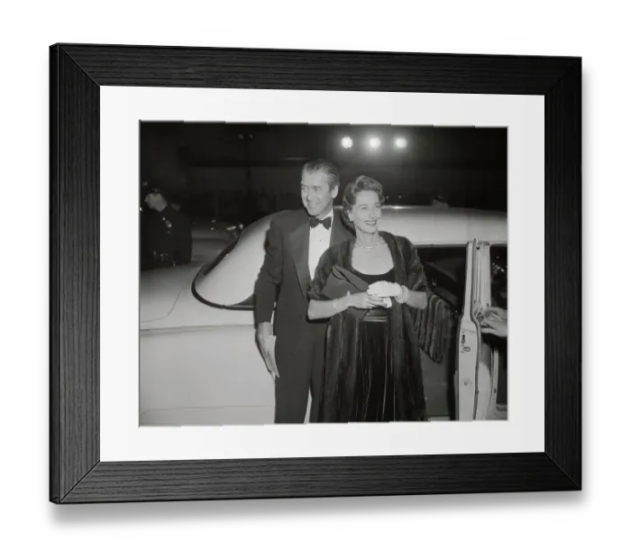 Framed Print : Jimmy and Gloria Stewart Attending a Movie Premiere Framed Print : Jimmy and Gloria Stewart Attending a Movie Premiere