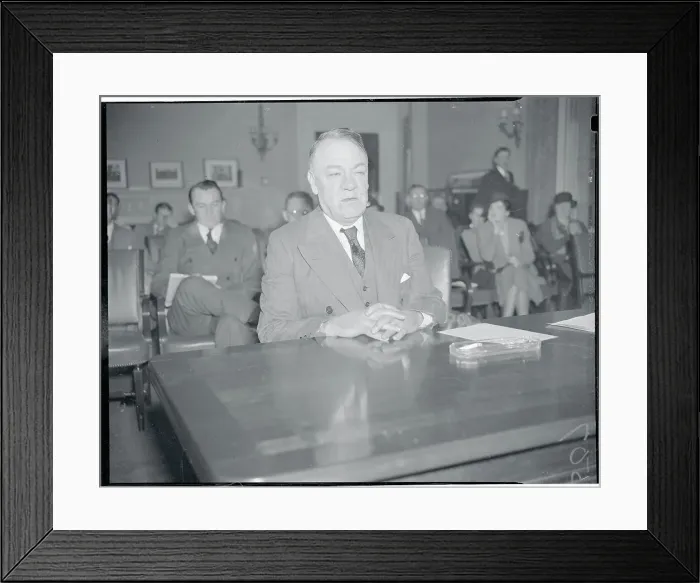 Framed Print : Hugh S. Johnson Sitting at Table Framed Print : Hugh S. Johnson Sitting at Table