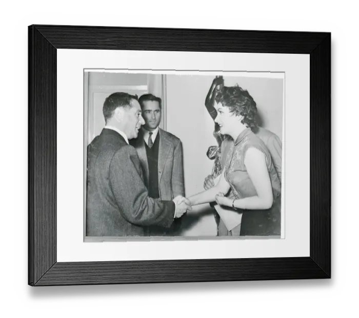 Framed Print : Gina Lollobrigida Meeting with Producers Framed Print : Gina Lollobrigida Meeting with Producers