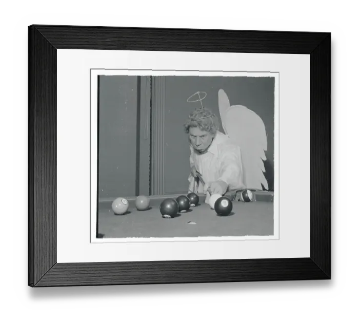 Framed Print : Harpo Marx Shooting Pool