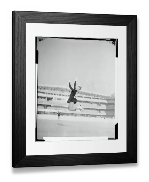 Framed Print : Carole Pachl Practicing Her Skating Routine Framed Print : Carole Pachl Practicing Her Skating Routine