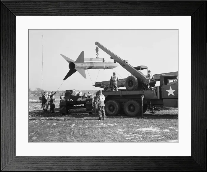 Framed Print : Artillery Rocket Being Loaded Framed Print : Artillery Rocket Being Loaded