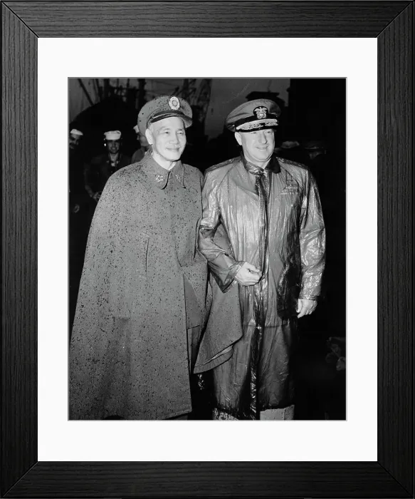 Framed Print : Taiwanese Leader Chiang Kai-shek with US Navy Vice Admiral Pride Framed Print : Taiwanese Leader Chiang Kai-shek with US Navy Vice Admiral Pride