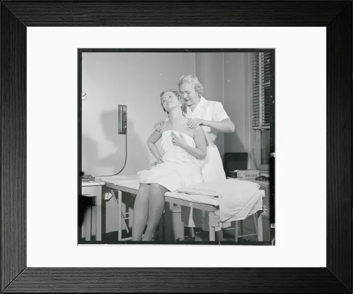 Framed Print : Eugenia Lindquist Performing a Massage Framed Print : Eugenia Lindquist Performing a Massage