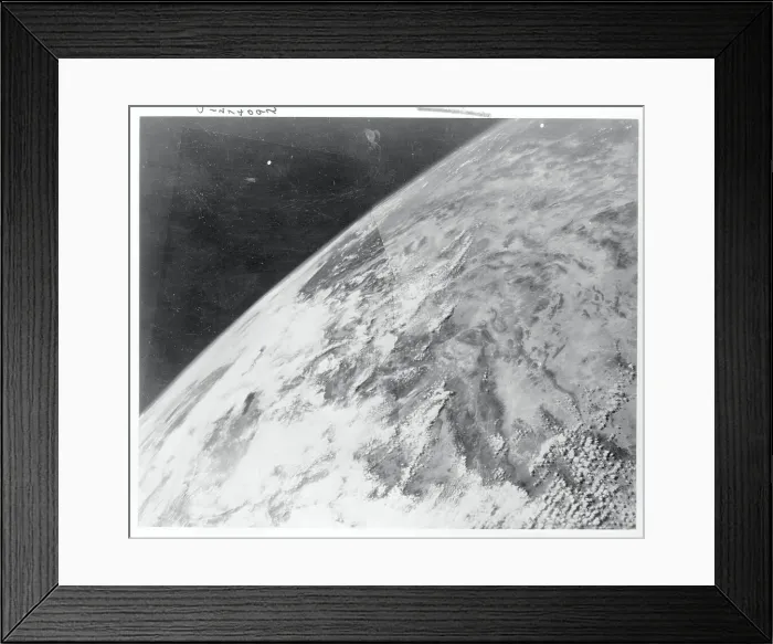 Framed Print : View of Earth From Spacecraft Framed Print : View of Earth From Spacecraft