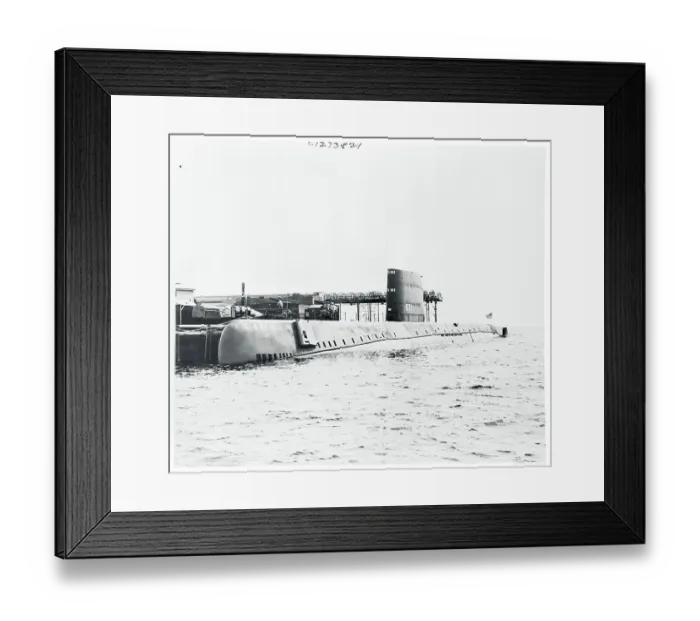 Framed Print : View of Atomic-Powered Submarine Framed Print : View of Atomic-Powered Submarine