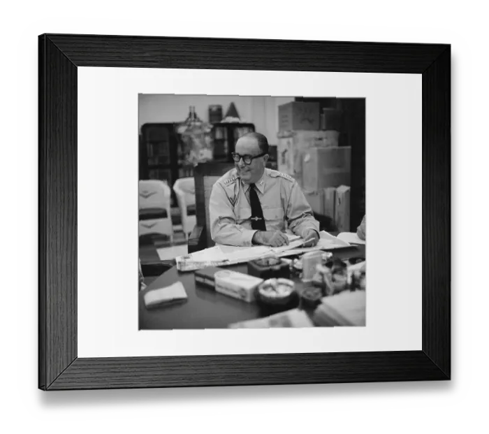 Framed Print : Anastasio Somoza Seated / Smiling At Table Framed Print : Anastasio Somoza Seated / Smiling At Table