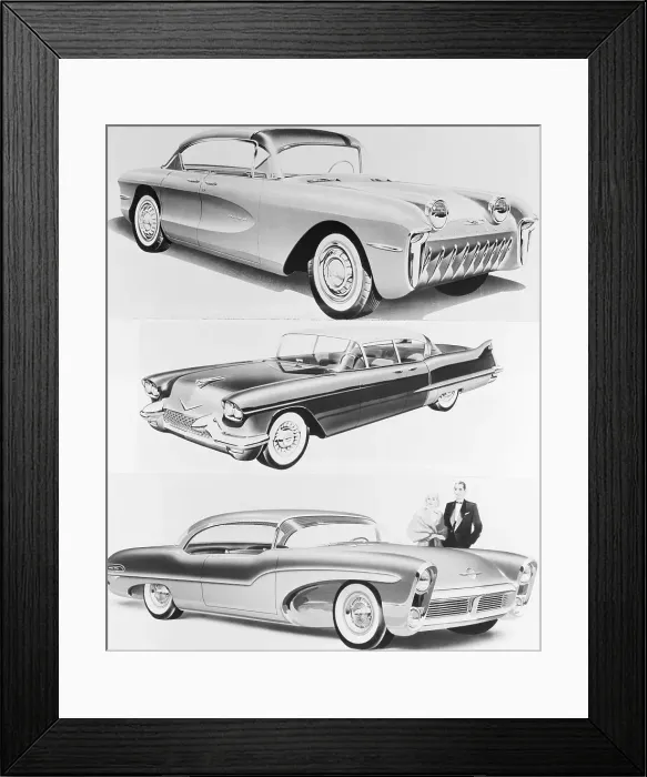 Framed Print : Illustrations of Chevrolet Car Designs Framed Print : Illustrations of Chevrolet Car Designs