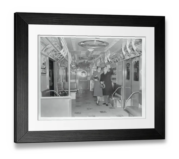 Framed Print : William Fullen and Phyllis Johnson Riding on the Subway Framed Print : William Fullen and Phyllis Johnson Riding on the Subway