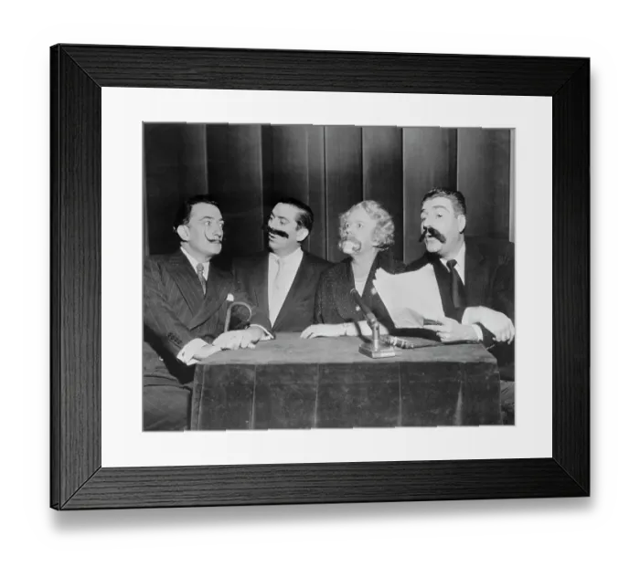 Framed Print : Salvador Dali with CBS Radio Members Framed Print : Salvador Dali with CBS Radio Members