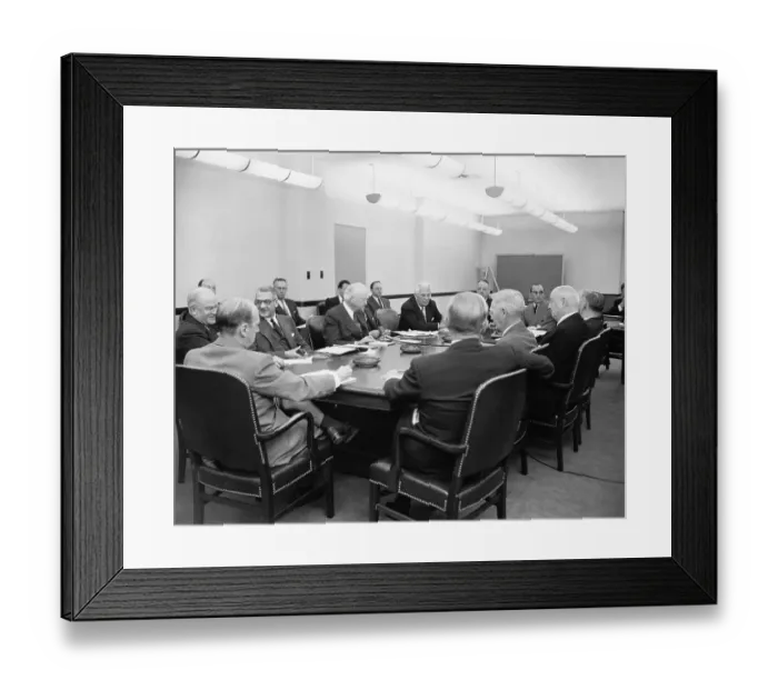 Framed Print : Commission on Organization Members in Conference Framed Print : Commission on Organization Members in Conference