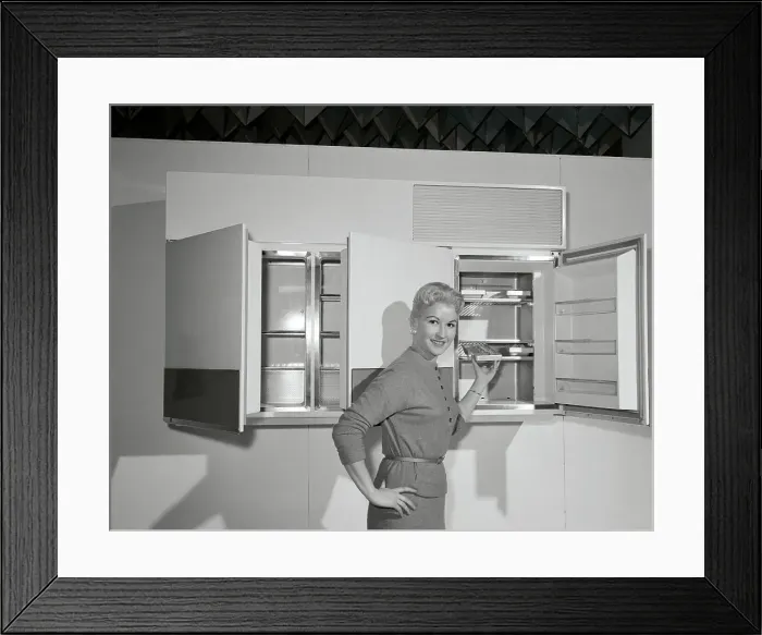 Framed Print : Marye Evenson Displaying Wall Refrigerator Framed Print : Marye Evenson Displaying Wall Refrigerator