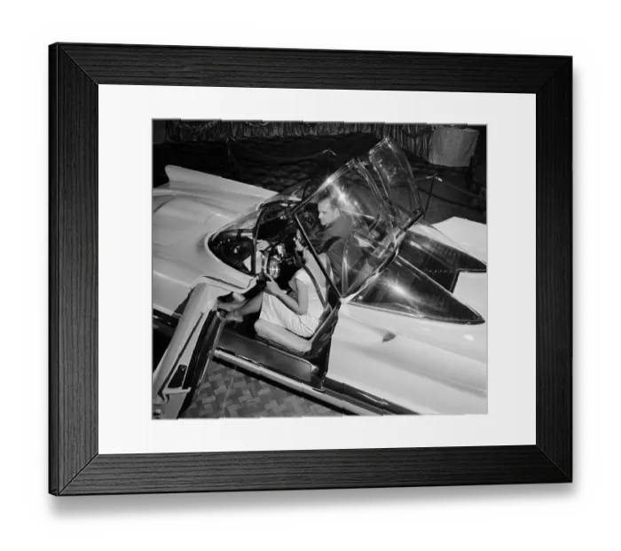 Framed Print : People Sitting Inside New Lincoln Futura