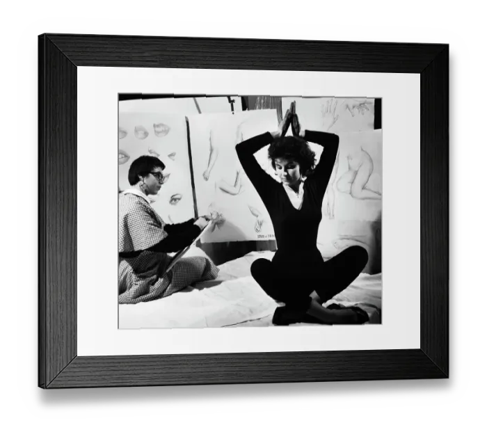 Framed Print : Modeling Student Sitting for Student Designer Framed Print : Modeling Student Sitting for Student Designer