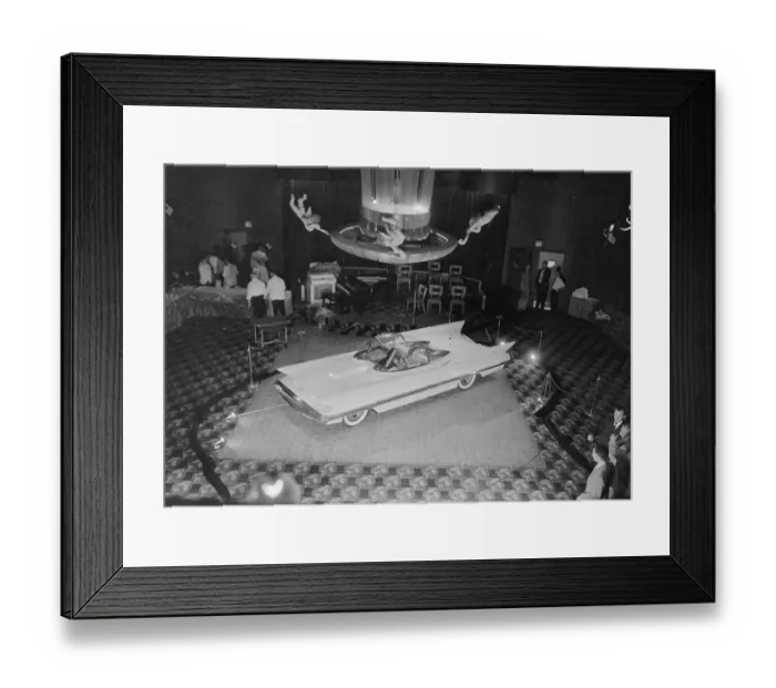 Framed Print : Lincoln Futura Automobile on Display at Auto Show Framed Print : Lincoln Futura Automobile on Display at Auto Show