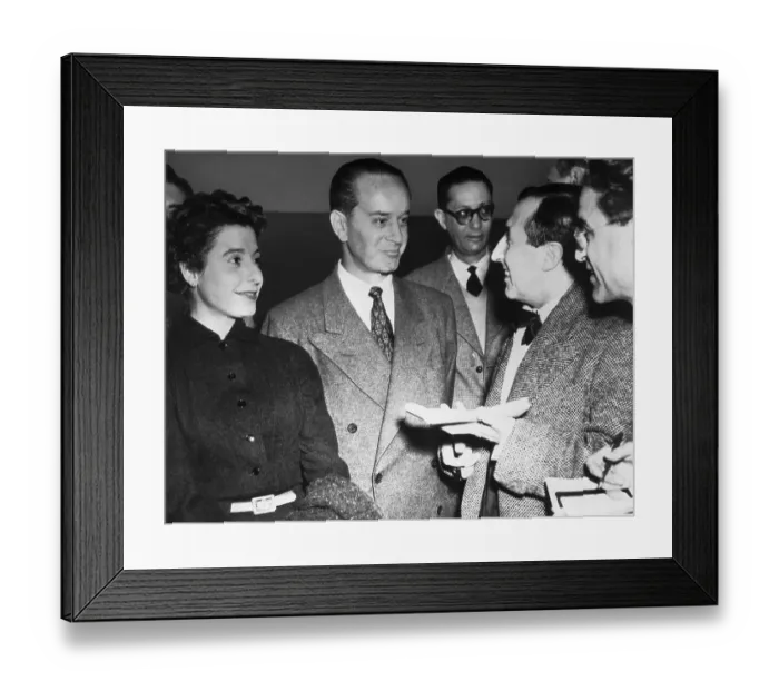 Framed Print : Ousted President Jacobo Arbenz Guzman Talking to Newsmen Framed Print : Ousted President Jacobo Arbenz Guzman Talking to Newsmen