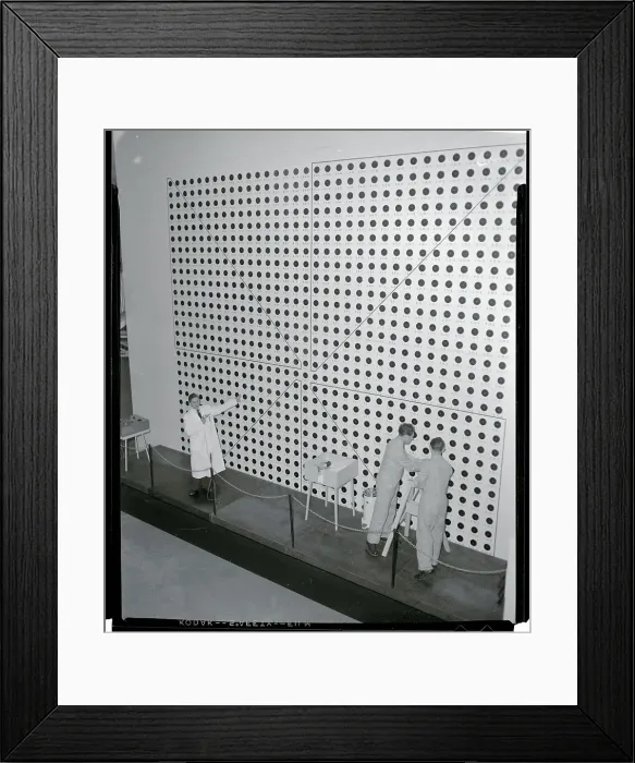 Framed Print : People Examining a Replica Atomic Reactor Framed Print : People Examining a Replica Atomic Reactor
