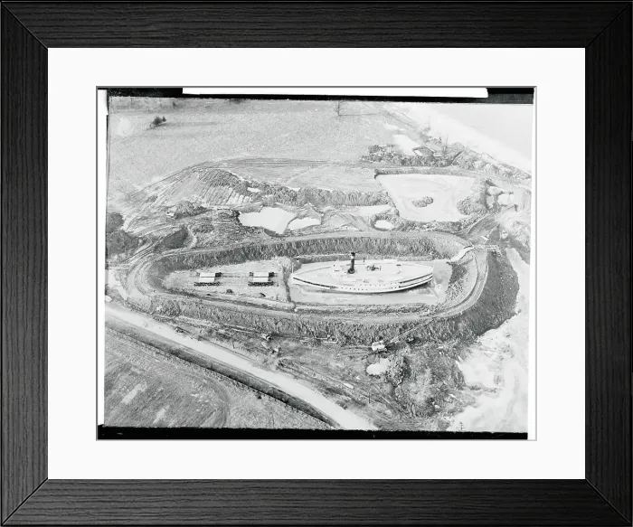 Framed Print : Aerial View of the Ticonderoga in Dry Dock Framed Print : Aerial View of the Ticonderoga in Dry Dock