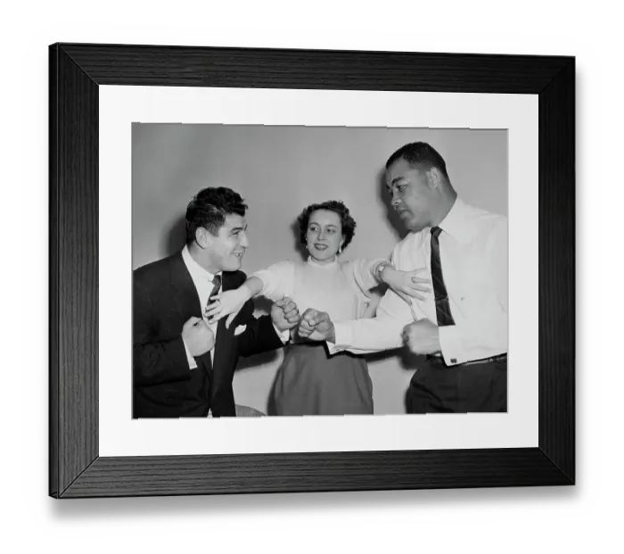 Framed Print : Peter Mueller And Joe Louis