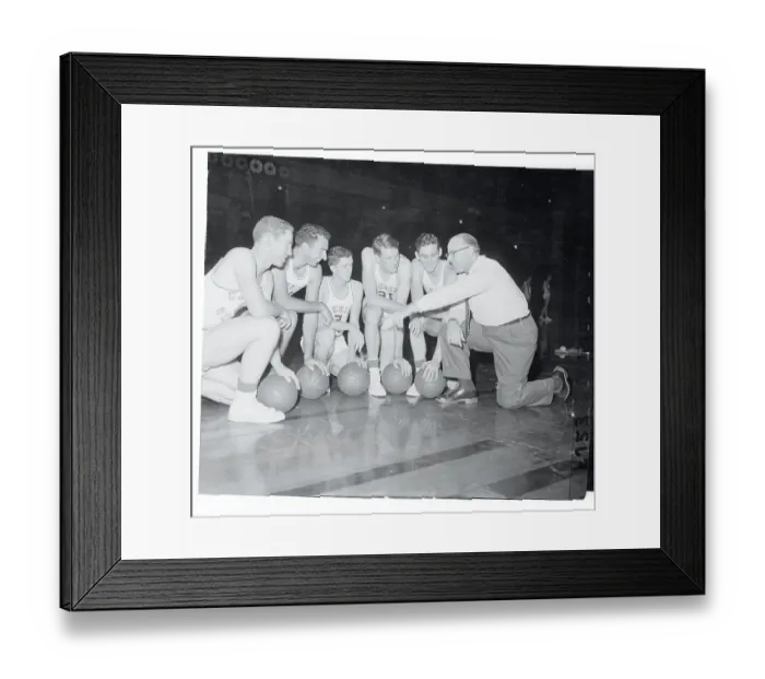 Framed Print : Stan Watts Talking to His Team Framed Print : Stan Watts Talking to His Team