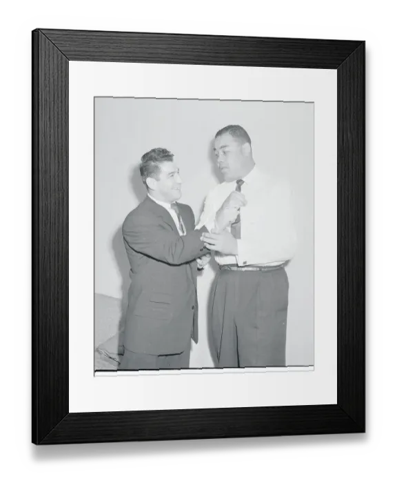 Framed Print : Portrait of Peter Mueller and Joe Louis Framed Print : Portrait of Peter Mueller and Joe Louis